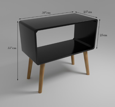 Retro Bookcase Nightstand, End Table,Bed Side Table for Small Spaces Magazine Stand with Storage Engineered Wood Wooden Bedside Table, Coffee Table, Living Room/Bedroom