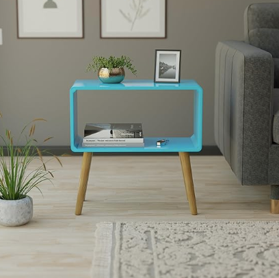 Retro Bookcase Nightstand, End Table,Bed Side Table for Small Spaces Magazine Stand with Storage Engineered Wood Wooden Bedside Table, Coffee Table, Living Room/Bedroom