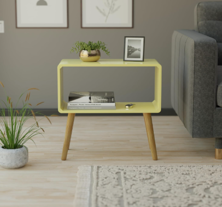 Retro Bookcase Nightstand, End Table,Bed Side Table for Small Spaces Magazine Stand with Storage Engineered Wood Wooden Bedside Table, Coffee Table, Living Room/Bedroom