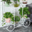 6-Tier Cart Planter Stand, Outdoor Flower Rack Flower Pot