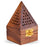 Pakka Sheesham Wood Pyramid Shape Agarbatti Incense Stick Box and Dhoop Stand Ash Catcher Decorative Handicraft Incense Holder - Medium