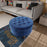 Modern Round Ottoman Footrest Stool for Living Room, Luxurious Button Tufted Coffee Table Ottoman with Solid Wood Legs, Upholstered Cocktail Footstool Center Table