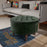 Modern Round Ottoman Footrest Stool for Living Room, Luxurious Button Tufted Coffee Table Ottoman with Solid Wood Legs, Upholstered Cocktail Footstool Center Table