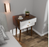 Modern Bedside Table with Solid Wood Legs, Minimalist and Practical End Side Table with Drawer Storage, Easy Assembly