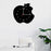 Stylish Apple Design Wooden Wall Clock