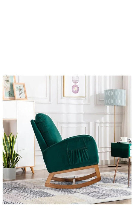 Wooden Glider Rocking Chair (Green)