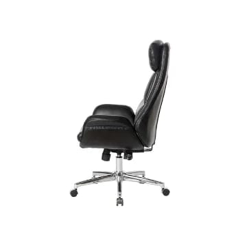 Modern Ergonomic Faux Leather Executive Chair  Black