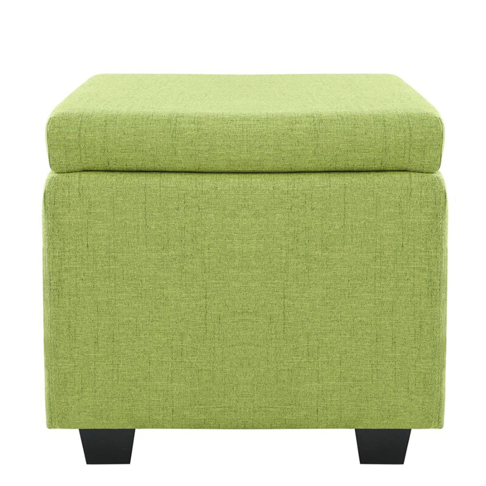 DOE BUCK SQUARE STOAGE OTTOMAN WITH STORAGE GREEN