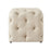 DOE BUCK SQUARE TUFTED VELVET OTTAMAN/POUFEE IN CREAM