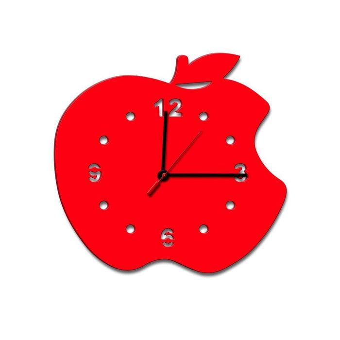 Stylish Apple Design Wooden Wall Clock