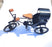 WOODEN AND WROUGHT IRON MINIATURE RICKSHAW, BLACK