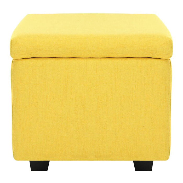 DOE BUCK SQUARE STOAGE OTTOMAN WITH STORAGE YELLOW