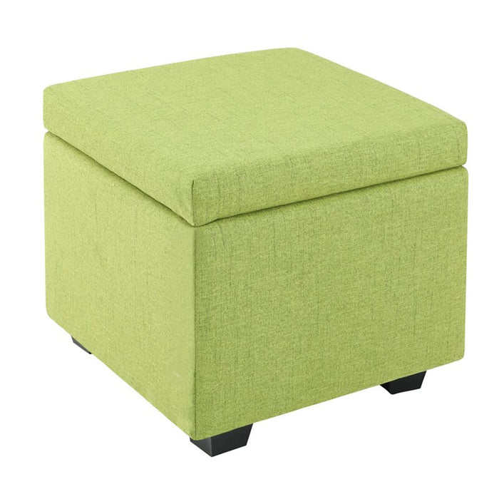 DOE BUCK SQUARE STOAGE OTTOMAN WITH STORAGE GREEN