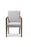 Handicraft Angled Legs Arm Chair (White)