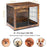 2 Doors Wooden Dog Crate With Tray