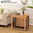 2 Doors Wooden Dog Crate With Tray