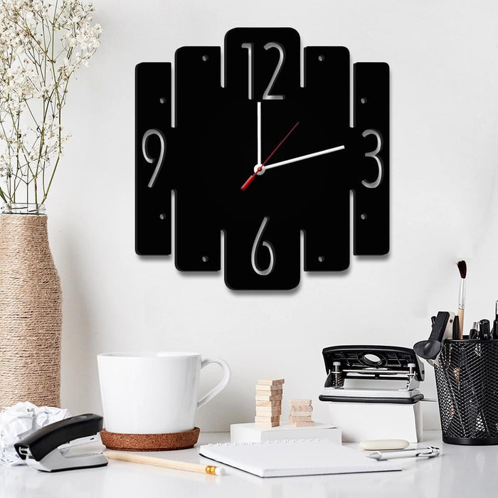 Trapezium Shape Wooden Wall Clock