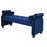 Tufted Roll Arm Entryway Bench in Navy Blue