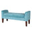 Fabric Velvet Tufted Storage Bench Settee - With Wood Legs, Teal