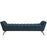 Century Modern Bench Large Upholstered Fabric in Azure