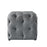 DOE BUCK SQUARE TUFTED VELVET OTTAMAN/POUFEE IN  LIGHT GREY