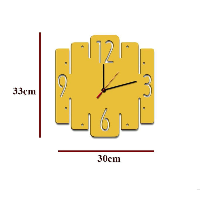 Trapezium Shape Wooden Wall Clock