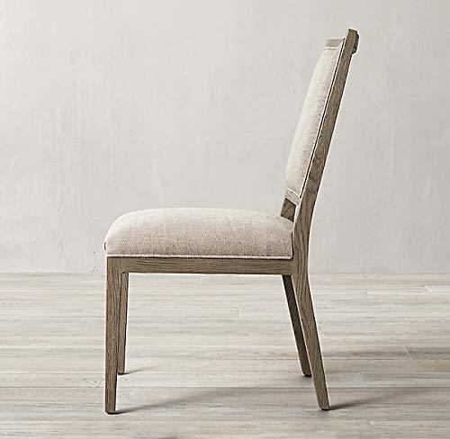 French Contemporary Square Fabric Side Chair