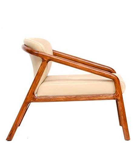 Handicrafts Solid Wood Arm Chair in Walnut Finish Cum Chair for Living Room