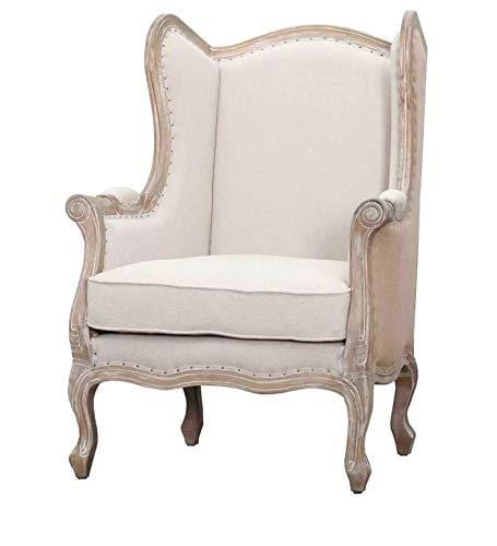 Handicraft Wing Back Arm Chair (White)