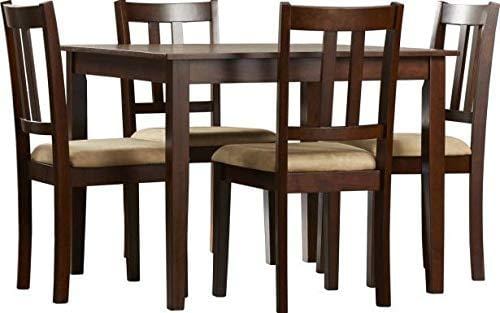 Handmade Modern Or Stylish Look Sheesham Wood 4 Seater Dining Table Set Upholstered Chair