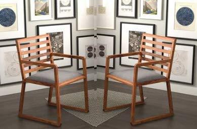 Handmade Modern Look Study to Comfort Arm Chair Set of 2 PCs Made in Pure Sheesham Wood