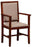 handicrafts pure sheesham wood standard arm cushioned comfort back rest seating chair set of 2 pcs