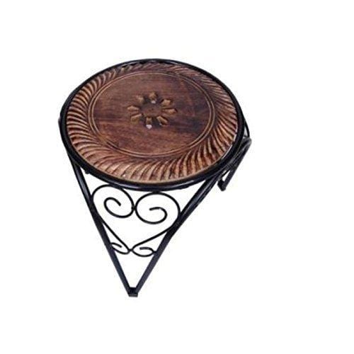 Beautiful Design Wooden & Wrought Iron Stool/Chair