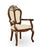 Handicrafts Wooden Hand Carved Royal Look Chair with Armrest (Brown)