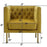 Tufted Club Chair with Metal Legs, Modern arm Chair for Living Room