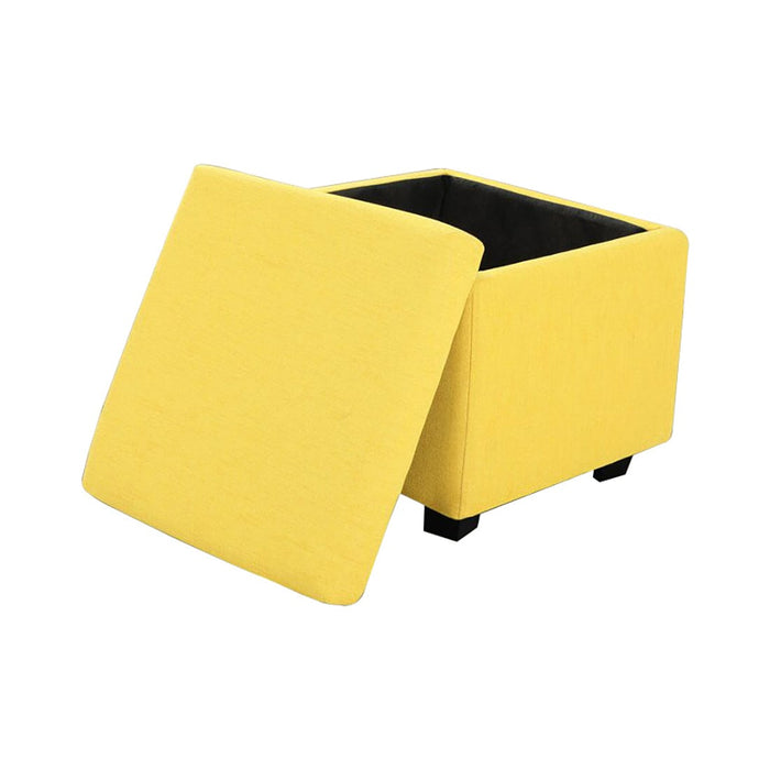 DOE BUCK SQUARE STOAGE OTTOMAN WITH STORAGE YELLOW