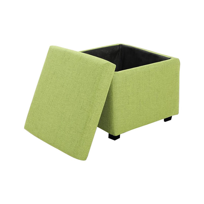 DOE BUCK SQUARE STOAGE OTTOMAN WITH STORAGE GREEN