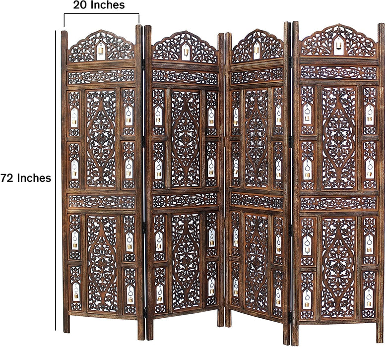 Wooden Handcrafted Partition Room Divider Separator for Living Room Office Partition Screen Room Divider Wood Partitions for Home Kitchen & Office