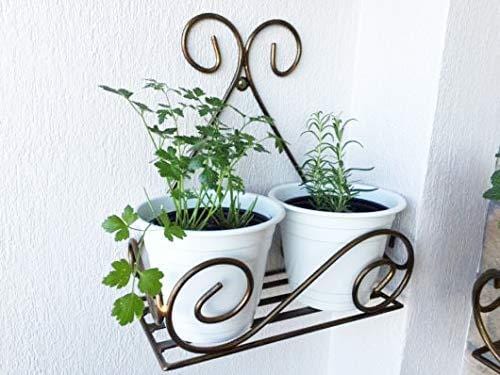 Set of  Hanging Metal Plants Holder Indoor and Outdoor Black