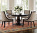 Handicrafts Stylish Look Sheesham Wood Round Shape Dining Table + Upholstered Chair 4 Seater