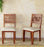 Pure Sheesham Wood Comfort Seating Cushioned Dining Chair in Provincial Teak Finishing