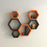 Fancy 6 Pcs Hexagonal Wooden Wall Shelf Home decoration