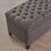 Juliana Fabric Storage Ottoman, Gray