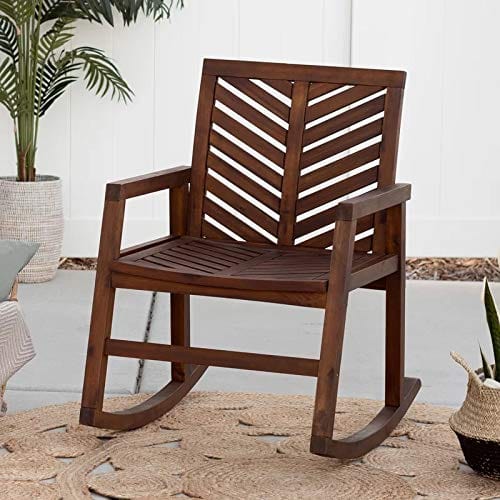 Outdoor Patio Rocking Chair (Walnut)