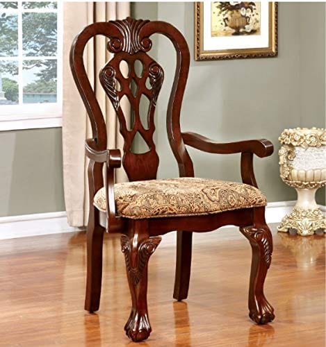 Handicrafts Wooden Hand Carved Royal Look Chair (Teak Wood)