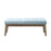 Velvet Upholstered Tufted Bench with Solid Wood Leg,Ottoman with Padded Seat-Seaglass