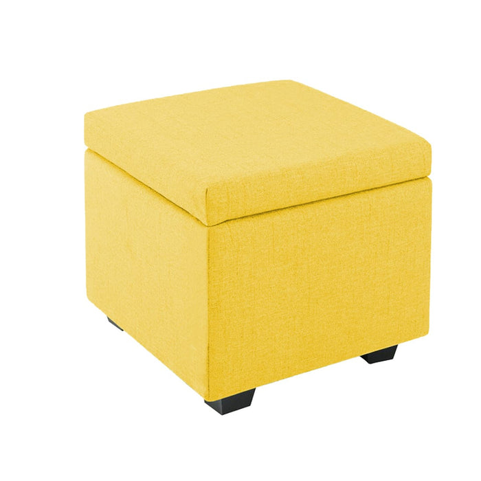 DOE BUCK SQUARE STOAGE OTTOMAN WITH STORAGE YELLOW