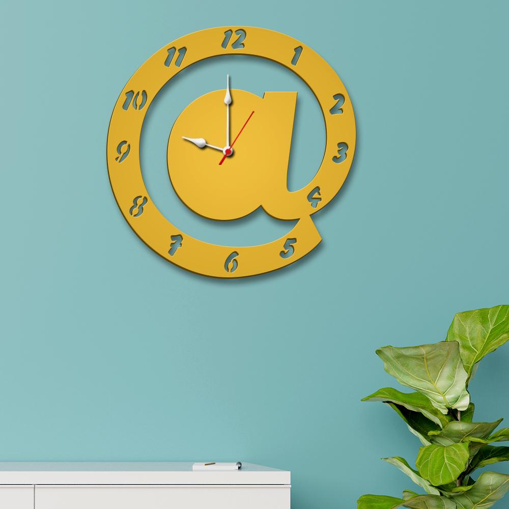 Arroba Logo Beautiful Wooden Wall Clock