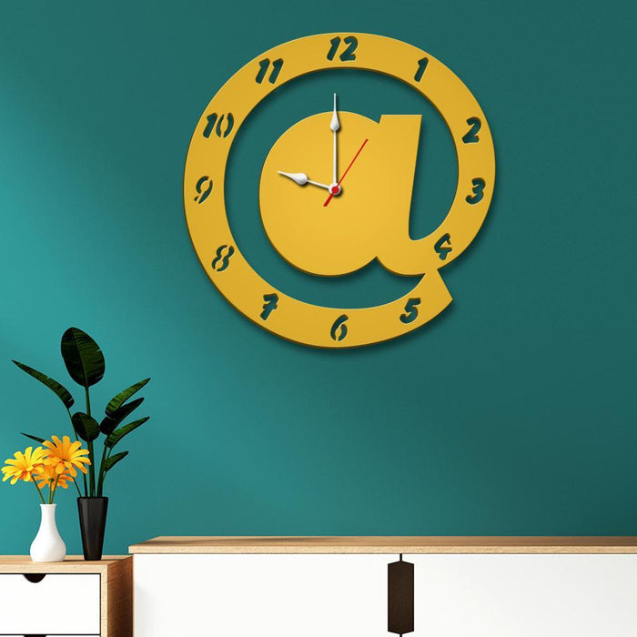 Arroba Logo Beautiful Wooden Wall Clock