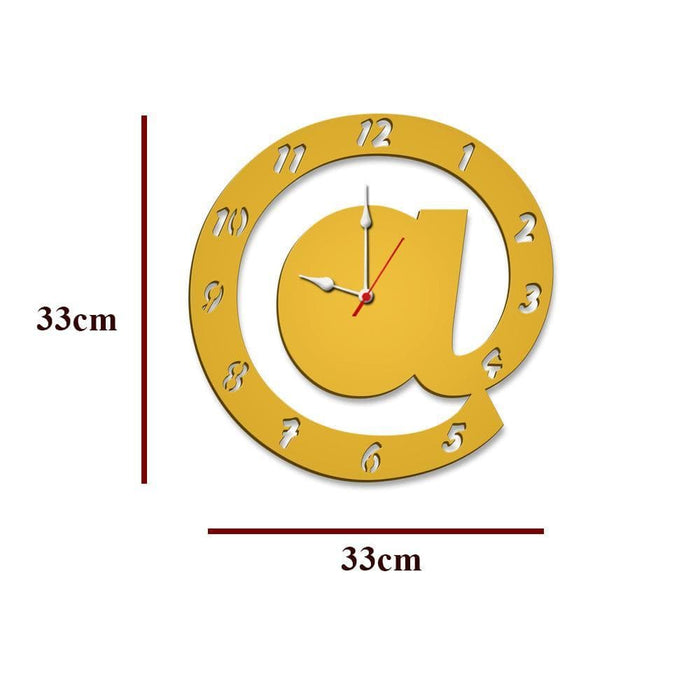 Arroba Logo Beautiful Wooden Wall Clock